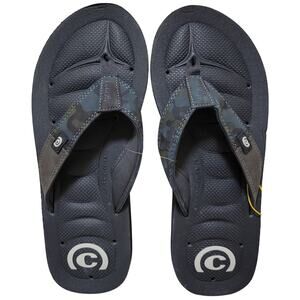 Cobian Men Hobgood Draino Beach Pool Flip Flop Sandal Size US 11 Ocean Camo Grey